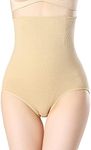 woooyea Postpartum C Section Compression Underwear Women High Waisted Tummy Control Panties, Nude, 5
