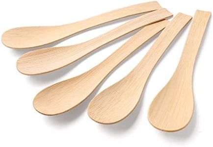 Bamboo Cutlery -200PK Bamboo Soup Spoon 6.7" Disposable Compostable Spoons 100% Biodegradable Renewable Natural Travel Cutlery for Party/Camping