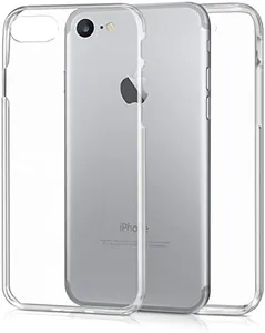 kwmobile Case Compatible with Apple iPhone SE (2022) / iPhone SE (2020) / iPhone 8 / iPhone 7 - Case Crystal Clear TPU Silicone Protective Cover Full Body Case - Transparent