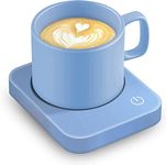 Jichenfang Coffee Mug Warmer, Smart Cup Warmer for Office Desk,Coffee Warmer with 3 Temperature Settings,Electric Mug Warmer Auto Shut Off After 4 Hours pc(Light Blue)