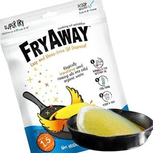 FryAway Cooking Oil Solidifier, Vegetable/Canola Oil Hardener for Easy Disposal, Natural Oils Solidifies, Grease Solidifying Powder, Waste Solution As Seen on Shark Tank