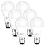 Lepro Bayonet Light Bulb, 60W Equivalent, Warm White 2700K, 8.5W 806lm B22 LED Bulb, BC A60 GLS Energy Saving Lightbulbs, Non-dimmable, Pack of 6