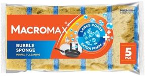 Macromax Bubble Sponge – Heavy Duty Scrub Sponge for Kitchen, Stovetops & Grills – Large Pore for Extra Foam – Powerful Scrubbing Pad for Tough Stains, 250-Pieces