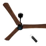 atomberg Renesa+ 1200mm BLDC Ceiling Fan with Remote Control | BEE 5 star Rated Energy Efficient Ceiling Fan | High Air Delivery with LED Indicators | 2+1 Year Warranty (Dark Walnut)