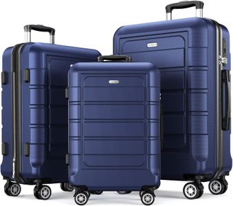 SHOWKOO 3-Piece Luggage Set – Hard Shell Expandable Spinner Suitcases, Blue