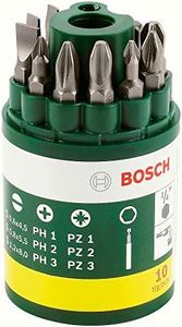 Bosch Accessories 10-Piece Screwdriver Bit Set (with Universal Magnetic Holder, Accessories for Drills)