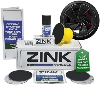 Premium Tesla Wheel Curb Rash Repair Kit for Model 3 20-inch Grey Performance Warp Wheels - DIY Kit with Color-matched Touch Up Paint - Made in USA