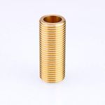 SUPERTOOL Thread Nipple 1/2" Brass Running Nipple Threaded Tube for Tank Connectors (5MM, 1PCS)