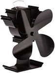 Upgrade 4-Blade Log Burner Fan Stove Fans Heat Powered for Wood Burning Stove/Fireplace Eco Friendly and Efficient Fan