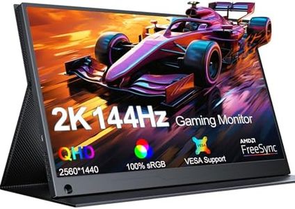 UPERFECT Écran Portable 2K 144 Hz, 17,3 Pouces Deuxième Moniteur Mobile avec Screen IPS 2560 x 1440 HDMI Type C pour Laptop PC PS4 PS5 Xbo Ras Pi avec Étui de Protection, Compatible VESA