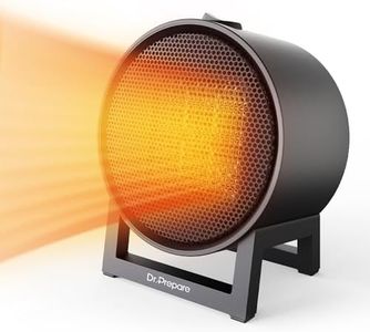 DR.PREPARE Portable Space Heater, Small Electric Heater for Home Desktop Heater for Bedroom Office, Tip-Over & Overheat Protection, Ceramic Fan Heater for Indoor Use