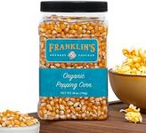 Franklin’s Gourmet Popcorn Organic Popcorn Kernels for Popping - 28oz Tub - Made in USA, Non-GMO & All-Natural - Old Fashioned Unpopped Popcorn Kernels for Popcorn Machine