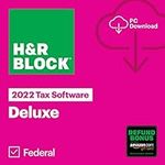 H&R Block Tax Software Deluxe 2022 