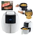 GoWISE USA GW22735 5.8-Quart 8-in-1 Air Fryer XL, QT, White