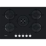 Hotpoint Gas On Glass HGS 72S BK Hob - Black