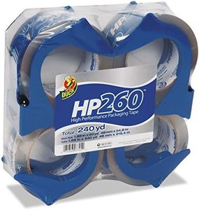 Duck HP260 Packing Tape, 4 Rolls with Dispensers, 1.88 Inch x 60 Yard, Clear (847667)