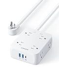 Anker Power Strip with USB Ports,5ft,Surge Protector(2000J),8 Outlet Extender with 2 USB A Ports and 1 USB C Port,Works with iPhone 15/15 Plus/15 Pro/15 Pro Max,for Home,Office, TUV Listed (White)