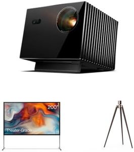 Portable Outdoor Cinema Solution:AWOL Valerion Max 4K Laser Projector with 200" Outdoor Projector Screen and Stand
