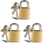 ATB 3 Pc Small Metal Padlock Solid 