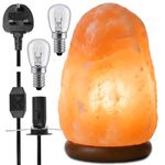 ONEX Himalayan Salt lamp 3-5 KG Prime Quality 100% Original Himalayan Crystal Rock Salt Lamp Natural from Foothills of the Himalayas Beautifully Hand Craft Comes with Complete Electric Fitting