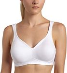 Playtex Women's 18 Hour Side & Back Smoothing Wireless, Cool Comfort Wire-free Bra, Single Or 2-pack, Opaque, 1 Pack-White, 40D