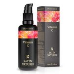 Vitamin C Serum for Face 50ml - Organic Skincare with Hyaluronic Acid + Panthenol + Aloe Vera for Sensitive Skin - Dark Spot remover for Face - Skin Care by Satin Naturel