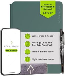 Rocketbook PRO 2.0 Reusable Digital Notebook - Smart Notepad A4 Green, Wirebound Note Book To Do List Pad, Dotted and Lined Paper with Frixion Erasable Pen and Wipe, Office Gadget with Rocketbook App