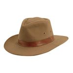 Dorfman Pacific Men's Twill Outback Hat, Bark, M