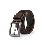 BELTER Mens Belts Premium Cowhide Men Leather Belt for Jeans Casual and Formal Dress,Black & Brown (54"-56" Waist, Brown)