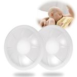 Milk Collector Shells 2PCS, Elastic Leak-Proof Pads, Reusable Breast Milk Catchers for Breastfeeding, Collecting, and Storing Breast Milk(15ML)