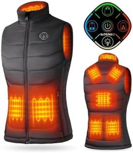 KOVNLO Heated Vest Women, 5 in 1 Smart Controller, Lights-out Design, Electric Heated Jackets (Battery Pack Not Included), Black, X-Large