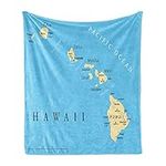 Lunarable Hawaiian Throw Blanket, M
