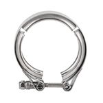 V Band Clamp 2.5 inch, Universal Exhaust Clamp Stainless Steel Coupler Exhaust Muffler Pipe Band Clamp Turbo Exhaust Band Clamp, for Wastegates Blow-Off Valves