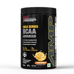 GNC AMP Gold Series BCAA Advanced | 400 gm | 30 Servings | Fastest Muscle Recovery | Maximized Workout Performance | Formulated In USA | 7g BCAA | 1g L-Glutamine | 1g L-Citrulline | Tangy Orange