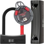 Seatylock Mason Bike U Lock and Locking Cable Kit - Patented Heavy Duty Anti Theft Diamond Secure ULock - Ultra Security Bicycle Safety Tool with Keys for City Electric, Mountain Bikes and Scooters