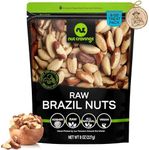 NUT CRAVINGS - Raw Brazil Nuts, Unsalted, No Shell, Whole, (8oz - 1 Pack) Bulk Nuts Packed Fresh in Resealable Bag - Kosher Healthy Snack, Natural Keto Vegan -