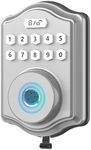 52HZ Fingerprint Door Lock, Keyless Entry Door Lock with Code, Voice Guidance Electronic Keypad Deadbolt Smart Locks for Front Door, Anti-Peeping Password, Auto Lock, Easy to Install, Silver