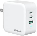 Nekteck GaN Charger 100W USB C Charger 3-Ports with PD.3 and QC.3, Compact Fast Foldable Wall Charger for iPhone 15 Series, MacBook Pro/Air, Google PixelBook, ThinkPad, Galaxy S22/S20 and More