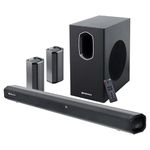 ZEBRONICS Juke BAR 7600 Soundbar, 300 Watts, 5.1 Surround, Dual Rear Satellites, Triple Driver Soundbar, 6.5"" Subwoofer, Bluetooth | HDMI (ARC) | Optical | USB | AUX
