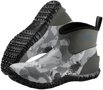 UVSAI Men's Waterproof 5.3-inch Ankle High Garden Shoes Rain Boots Slip-On Footwear for Gardening Farming Lawn Care Yard Work