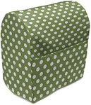 Ambesonne Green Stand Mixer Cover, White Polka Dots on Green Backdrop Classic Simplistic Pattern Design Print, Kitchen Appliance Organizer Bag Cover with a Pocket, 6-8 Quarts, Olive Green