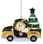 FOCO Pittsburgh Steelers NFL Snowman in a Truck Ornament