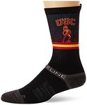 NCAA Men's West Virginia Mountaineers Strideline Crew Socks, Blue, One Size