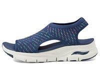 Skechers Women's, Arch Fit - Catchy Wave Sandal, Navy Multi, 9