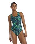 TYR Women's Durafast Elite Maxfit Swimsuit One Piece, Green/Synapse, 40