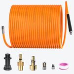 OHAYORI 15M Pressure Washer Drain Pipe Hose Cleaning Kit with Jet Nozzle and Rotating Jet Nozzle for Karcher K Serie K2 K3 K4 K5 K6 K7, Sewer Jetter Hose with Adapter for LAVOR and Bosch AQT