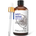 HIQILI Orange Essential Oil 30ML, 100% Natural Aromatherapy Sweet Orange Essential Oil for Face, Candle Making, Diffuser, Skin&Hair-1 Fl Oz