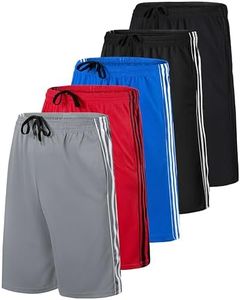 Boys Workout Quick Dry Shorts Youth Clothes Mesh Active Athletic Basketball Soccer Kids Pockets Running Teen Dry-Fit M (8-10) 5-Pack