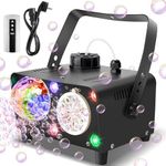 Bubble Machine,Wireless Remote Control Bubble Machine,with Disco Ball Party Lights,100,000+ Big Bubbles Per Minute,Bubble Machine for Kids,Great Outdoor Toy for Birthday Parties,Weddings and Stage