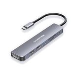 LENTION USB C Hub with 100W PD Charging, 4K HDMI, SD/Micro SD Card Reader, USB 3.0, Compatible 2023-2016 MacBook Pro, New Mac Air/Surface, Chromebook, More, Stable Driver Adapter(CB-CE18, Space Gray)